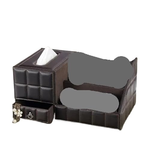 CUDVOLHTU Europäischer multifunktionaler Serviettenhalter, PU-Leder, Fernbedienungs-Aufbewahrungsbox,(L) von CUDVOLHTU