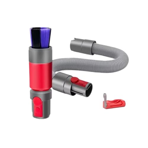 CUDVOLHTU Kompatibel mit Dyson V7 V8 V10 V11 V15, Ersatzteile for kabellose Staubsauger, kratzfreie Staubbürste + Flexibler Verlängerungsschlauch(Pink) von CUDVOLHTU