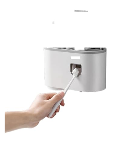 CUDVOLHTU Magnetischer Adsorptionszahnbürstenhalter, Wandmontierter doppelter automatischer Zahnpastaspenderständer(01) von CUDVOLHTU