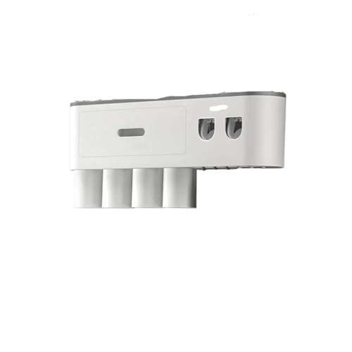 CUDVOLHTU Magnetischer Adsorptionszahnbürstenhalter, Wandmontierter doppelter automatischer Zahnpastaspenderständer(08) von CUDVOLHTU