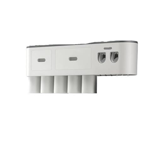 CUDVOLHTU Magnetischer Adsorptionszahnbürstenhalter, Wandmontierter doppelter automatischer Zahnpastaspenderständer(11) von CUDVOLHTU