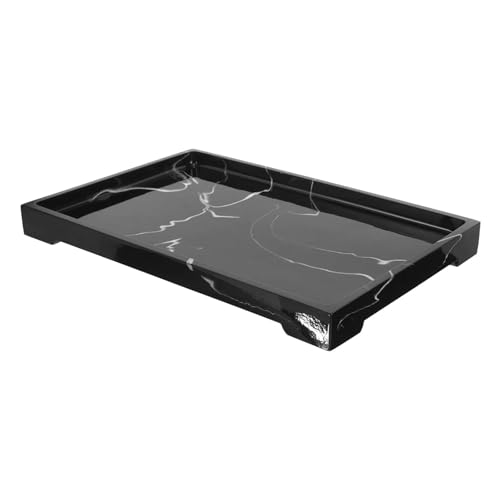 CUDVOLHTU Marmormuster Schwarzes Harzbadezimmer, Eitelkeits-Arbeitsplatten-Organizer Schreibtisch-Dekorationstablett CUDVOLHTU Marmormuster Schwarzes Harzbadezimmer, Eitelkeits-Arbeitsplatten-Organizer Schreibtisch-Dekorationstablett von CUDVOLHTU