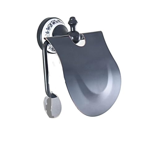 CUDVOLHTU Messing Wandmontage Schwarz Badezimmer, Toilettenpapierrollenhalter, Taschentuch Handtuchhalter Nba754 von CUDVOLHTU