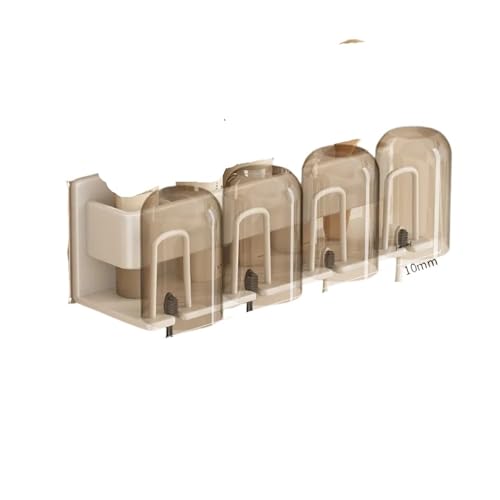 CUDVOLHTU Metall Kunststoff Zahnbürste Rack, Punch-Freies Zahnpasta Halter Wand-Montiert Lagerung Rack ZG87(Cream 3) von CUDVOLHTU