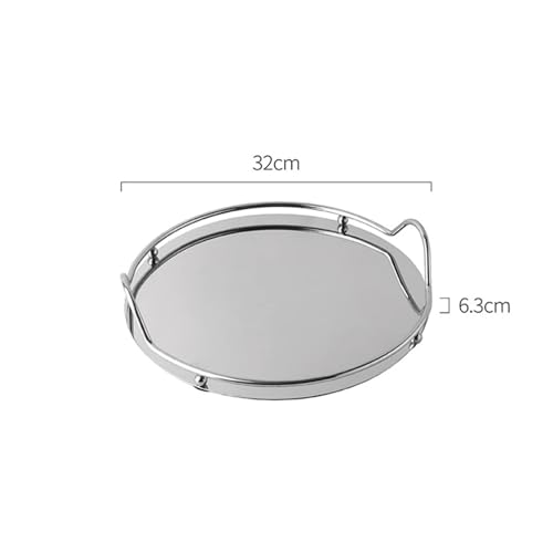 CUDVOLHTU Modernes Metalltablett, dekorative Servierschalen for Zuhause, Badezimmertabletts(Plum) von CUDVOLHTU