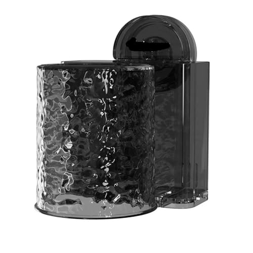 CUDVOLHTU Saugnapf-Zahnbürstenhalter, Badezimmer-Mundwasserbecher ohne Stanzung(Black) von CUDVOLHTU