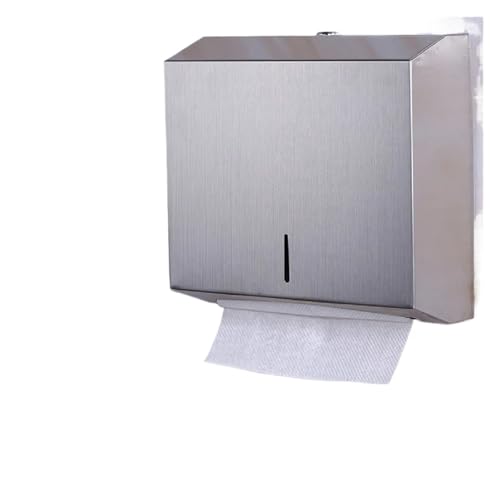 CUDVOLHTU Schwarze Papierhandtuchbox, Papierhandtuchhalter Aus Edelstahl 304 Mit Diebstahlschutz Und Schlüsselschloss(Brushed-Glue) von CUDVOLHTU