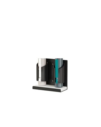 CUDVOLHTU Space Aluminium Wandhalterung for elektrische Zahnbürste, Zahnpasta-Rack, Lagerregal(2 Slots Black) von CUDVOLHTU