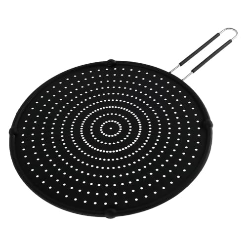 CUDVOLHTU Spritzschutz aus Silikon for die Küche, mit klappbarem Griff, hitzebeständig, Abtropffläche for Ölspritzer CUDVOLHTU Spritzschutz aus Silikon for die Küche, mit klappbarem Griff, hitzebeständig, Abtropffläche for Ölspritzer von CUDVOLHTU