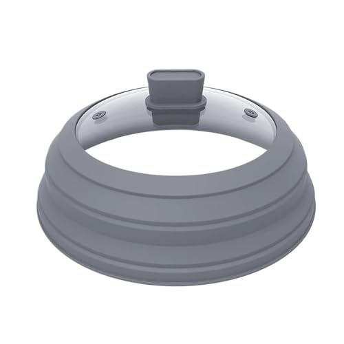 CUDVOLHTU Spritzschutz for die Mikrowelle aus Glas, Faltbare Tellerabdeckung aus Silikon(9in Lid) von CUDVOLHTU