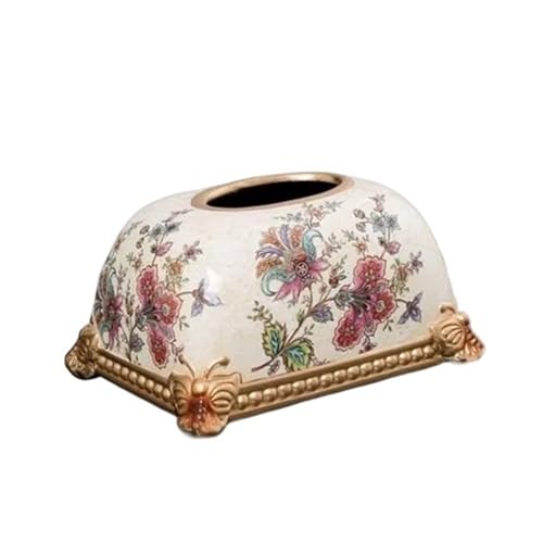 CUDVOLHTU Taschentuchbox aus Keramik, Schreibtisch for das Wohnzimmer im Haushalt, Handtuch-Servietten-Taschentuchhalter(E) von CUDVOLHTU