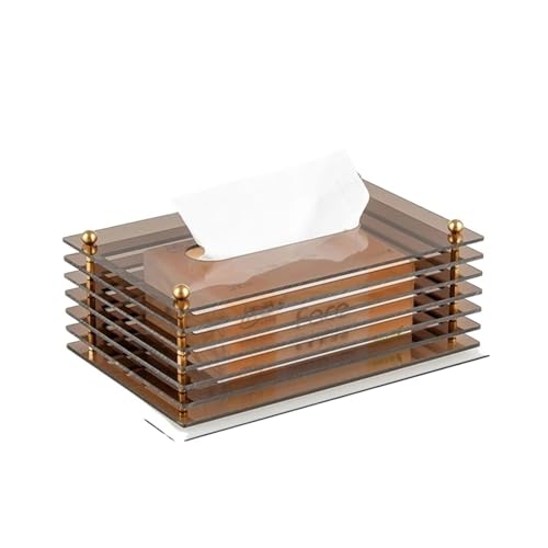 CUDVOLHTU Taschentuchboxen aus Acryl, Moderne rechteckige Aufbewahrungsbox for Toilettenpapierservietten, einfacher, einfarbiger Papierhandtuchhalter for Zuhause, Serviettenhalter(A Tissue Box) von CUDVOLHTU