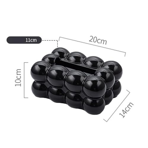 CUDVOLHTU Taschentuchhalter Marshmallow Taschentuchbox, Bezug Valentinstag Dekor Taschentuchbehälter(Black 1) von CUDVOLHTU