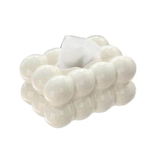 CUDVOLHTU Taschentuchhalter Marshmallow Taschentuchbox, Bezug Valentinstag Dekor Taschentuchbehälter(Milk White) von CUDVOLHTU
