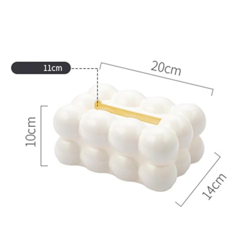 CUDVOLHTU Taschentuchhalter Marshmallow Taschentuchbox, Bezug Valentinstag Dekor Taschentuchbehälter(White 1) von CUDVOLHTU