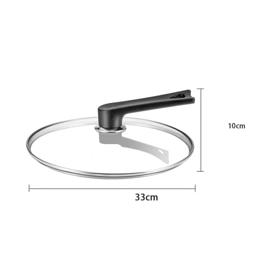 CUDVOLHTU Topfdeckel 24/26/30/32/34cm, Glasdeckel Küchen-Wokpfanne Universal Spritzwassergeschützt(32cm) von CUDVOLHTU