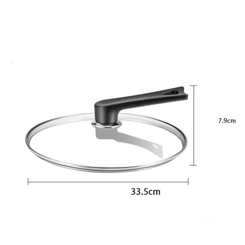 CUDVOLHTU Topfdeckel 24/26/30/32/34cm, Glasdeckel Küchen-Wokpfanne Universal Spritzwassergeschützt(34cm) von CUDVOLHTU