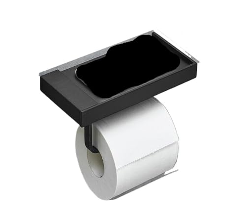 CUDVOLHTU Tuqiu Badezimmer, Papierhalter, Badezimmer, Papierrollenhalter, Goldener Taschentuchhalter(Black) von CUDVOLHTU