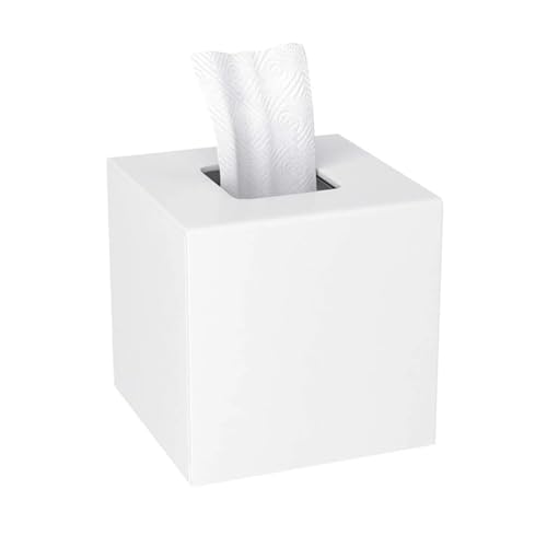 CUDVOLHTU Weiße Kosmetiktücherbox aus Acryl, Abdeckung 5,4 x 5,4 x 5,4 Zoll, Taschentuchhalter, Serviettenspender CUDVOLHTU Weiße Kosmetiktücherbox aus Acryl, Abdeckung 5,4 x 5,4 x 5,4 Zoll, Taschentuchhalter, Serviettenspender von CUDVOLHTU