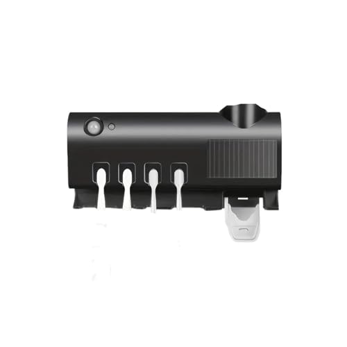 CUDVOLHTU Weißer intelligenter Zahnbürstenhalter mit automatischem Spender – USB-Ladewand – ideal zur Wandmontage(Black) von CUDVOLHTU