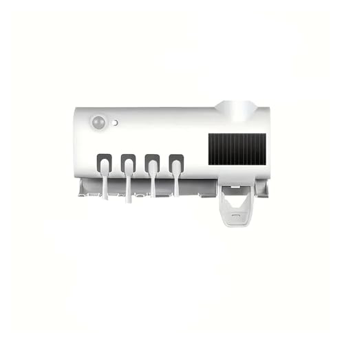 CUDVOLHTU Weißer intelligenter Zahnbürstenhalter mit automatischem Spender – USB-Ladewand – ideal zur Wandmontage(White) von CUDVOLHTU
