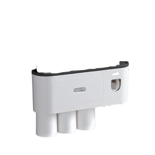 CUDVOLHTU Zahnbürsten-Aufbewahrungsregal, magnetisches Adsorptions-Aufbewahrungsregal mit automatischem Quetschmechanismus for Zahnpasta(BLACK-3CUP) von CUDVOLHTU