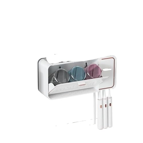 CUDVOLHTU Zahnbürstenhalter, Wandmontierter Zahnbürstenhalter, Rasierschlitz-Badezimmerwerkzeug(3Cups) von CUDVOLHTU