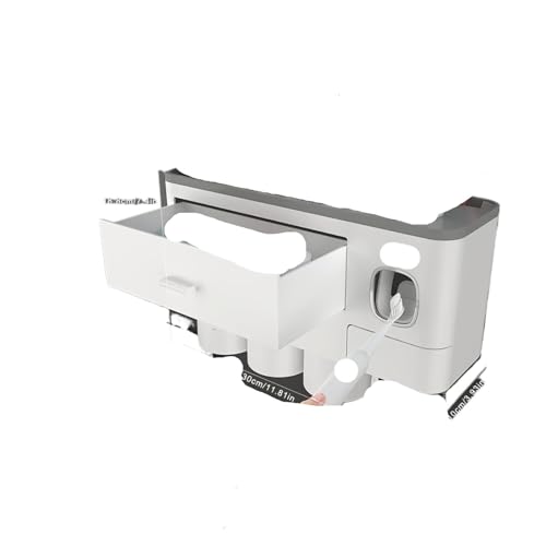 CUDVOLHTU Zahnbürstenhalter zur Wandmontage ohne Bohren – 2-in-1-Badezimmer-Organizer mit Zahnpasta(Three Cups) von CUDVOLHTU