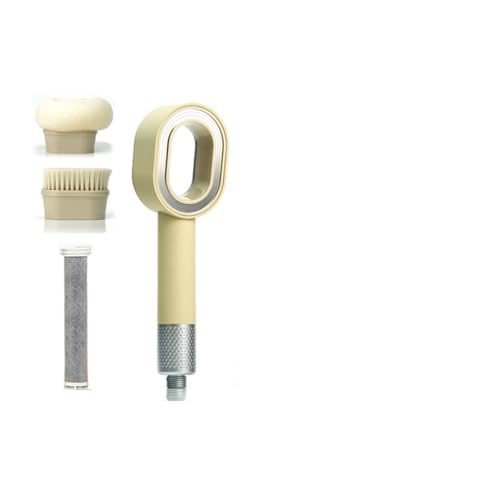 Duschkopffilter Druckreinigungswasser, spart Handbrause im Badezimmer(Beige Set) von CUDVOLHTU