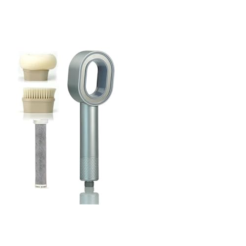 Duschkopffilter Druckreinigungswasser, spart Handbrause im Badezimmer(Silver Set) von CUDVOLHTU