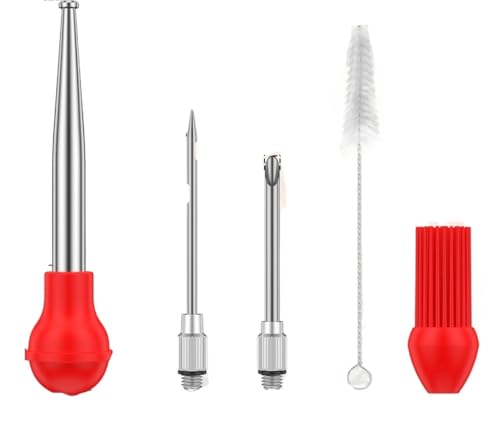 Gewürzsaucen-Injektionspumpe BBQ-Fleischspritze Truthahn-Hühnerspritze for die Küche zu Hause, for Kochen von Marinadenwerkzeugen, Injektionstropfer(03) von CUDVOLHTU