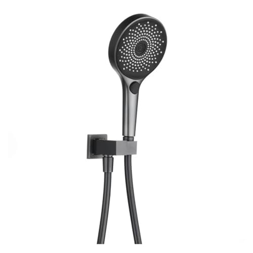 Handbrause-Set aus massivem Messing zur Wandmontage, Handbrause-Set mit Schlauchbrause(Gunmetal gray) von CUDVOLHTU