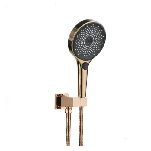 Handbrause-Set aus massivem Messing zur Wandmontage, Handbrause-Set mit Schlauchbrause(Rose gold) von CUDVOLHTU