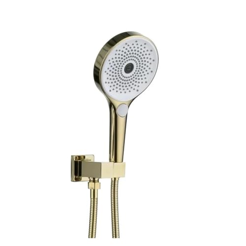 Handbrause-Set aus massivem Messing zur Wandmontage, Handbrause-Set mit Schlauchbrause(Shine gold) von CUDVOLHTU