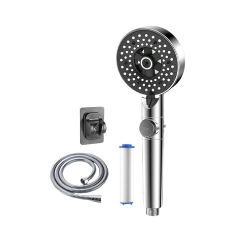 Handbrause for den Haushalt, Kopfbrause-Set, Badezimmer-Booster, Badewanne reinigen(Bright silver shower) von CUDVOLHTU