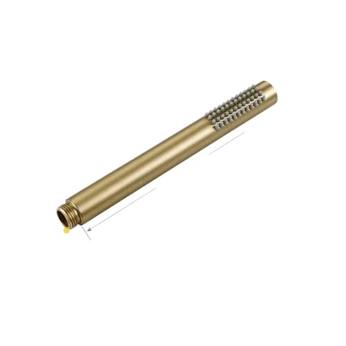 Handbrause fürs Badezimmer, Hardware, runde Handbrause aus massivem Messing(Brushed Gold) von CUDVOLHTU
