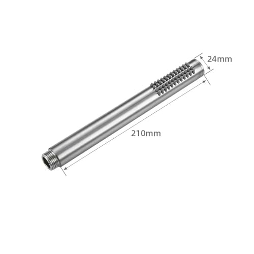 Handbrause fürs Badezimmer, Hardware, runde Handbrause aus massivem Messing(Brushed Nickel) von CUDVOLHTU