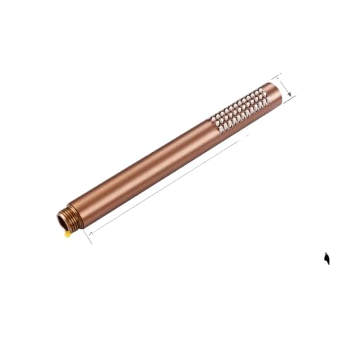 Handbrause fürs Badezimmer, Hardware, runde Handbrause aus massivem Messing(Brushed Rose Gold) von CUDVOLHTU