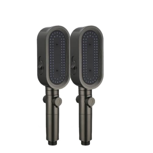 Handbrause mit 3 Modi und Filter, leistungsstarker Hochdruck-Duschkopf mit Ein-/Ausschalter(Gray 2pcs) von CUDVOLHTU