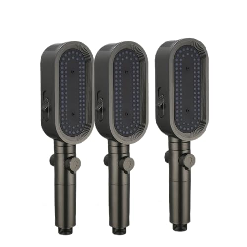 CUDVOLHTU Handbrause mit 3 Modi und Filter, leistungsstarker Hochdruck-Duschkopf mit EIN-/Ausschalter(Gray 3pcs) von CUDVOLHTU