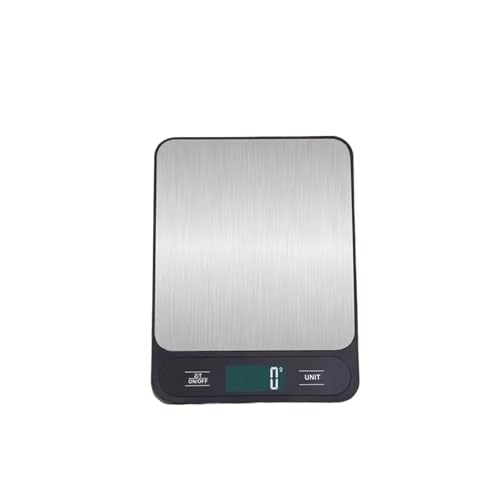 Hochpräzise digitale LCD-Küchenwaage, 5 kg/1 g, 10 kg/1 g, Grammwaage for Backwaren, Kaffeewaage, blaue Hintergrundbeleuchtung, LCD-Display, Grammwaage(Black,10Kg 1g) von CUDVOLHTU