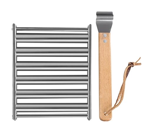 Kompatibel mit Leeseph Hotdog-Grillrolle aus Edelstahl, Wurstrollenständer, Grillwerkzeuge, Versammlungsparty, Grillen, Camping(14x16.5 cm) von CUDVOLHTU