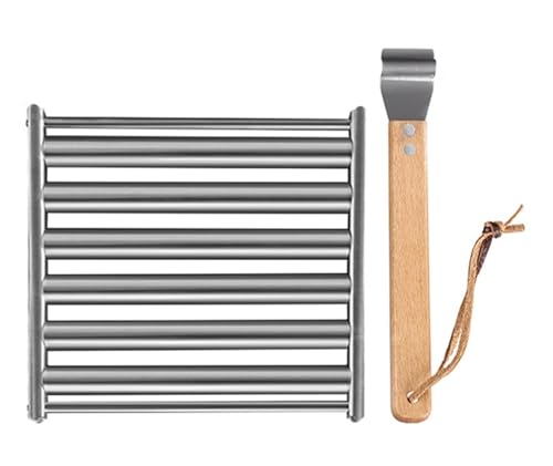 Kompatibel mit Leeseph Hotdog-Grillrolle aus Edelstahl, Wurstrollenständer, Grillwerkzeuge, Versammlungsparty, Grillen, Camping(24x18 cm) von CUDVOLHTU