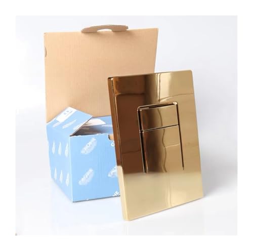 Kompatibel mit verdeckter Spülplatte for Wassertanks, pneumatischem Toilettenzubehör mit zwei Tasten zur Wandmontage(Brushed gold) von CUDVOLHTU