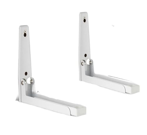 Mikrowellenhalterung, Klappregal aus Edelstahl, Küchenregal, faltbar, einziehbare Halterung, Haken, Teleskopregale(Carbon Steel) von CUDVOLHTU