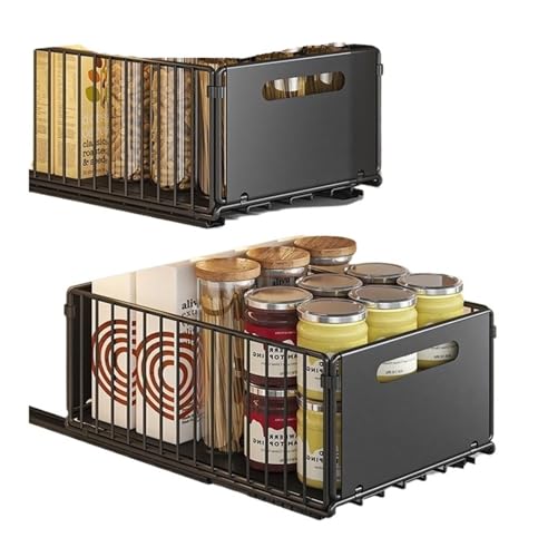 Nicht perforiert, zusammenklappbar, Schrank mit ausziehbarem Korb, multifunktionaler Snack, Lagerregal, Haushaltsküchenspüle(2PCS L) von CUDVOLHTU