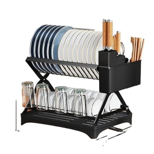 Nicht perforiert, zusammenklappbar, Schrank mit ausziehbarem Korb, multifunktionaler Snack, Lagerregal, Haushaltsküchenspüle(Black) von CUDVOLHTU