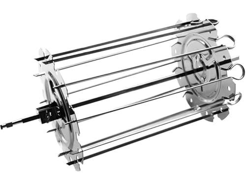 Ofengrillkäfig Edelstahl-Fleischspießkäfig Hitzebeständiger BBQ-Bräter Antihaft-Kebab-Maker-Maschine Fleisch-Drehspieß von CUDVOLHTU