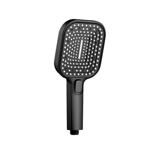 Pflegeleichte Handbrause, Kopf aus mattiertem, rostbeständigem Silikon, Strahldüsen(Black) von CUDVOLHTU