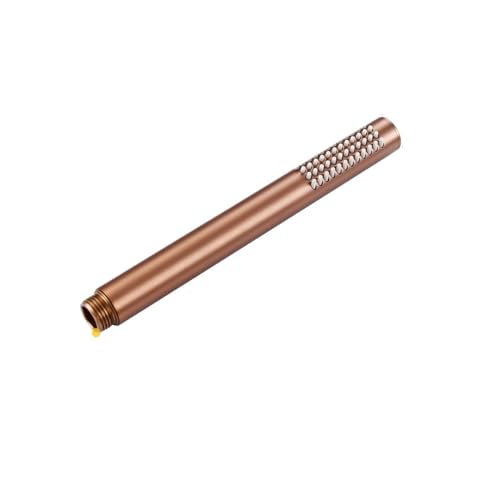 Schwarze Handbrause, rund, aus massivem Messing(Brushed Rose Gold) von CUDVOLHTU